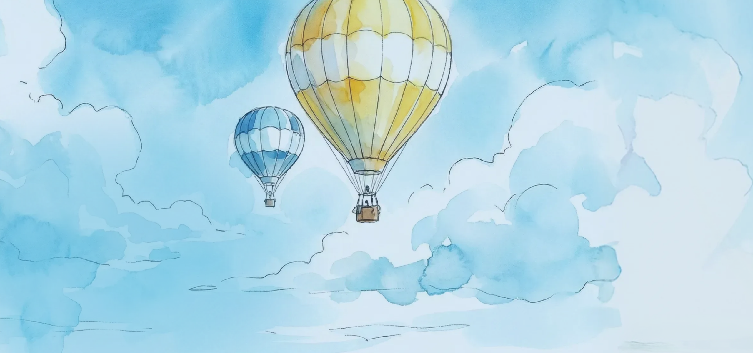 Sky and balloons background